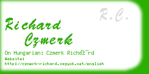 richard czmerk business card